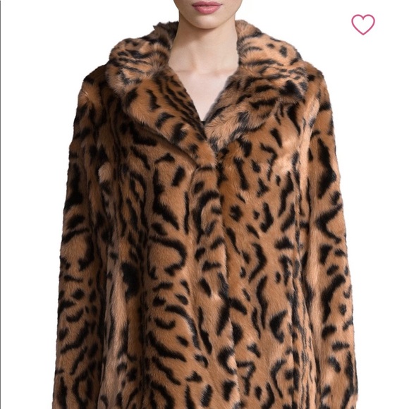 NWT 7 for Mankind Leopard Faux Fur Coat Size XS - Picture 2 of 5